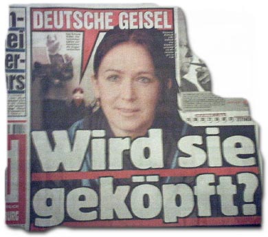 Bild-Schlagzeile zur Entführung von Susanne Osthoff im Irak
