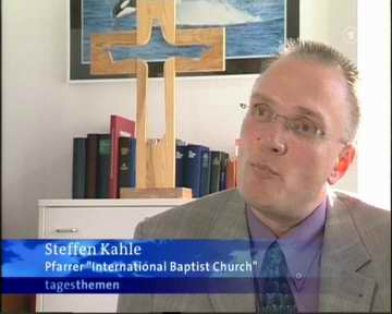 Steffen Kahl, Pastor der "International Baptist Church" in Stuttgart, in den Tagesthemen