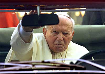 Papst Johannes Paul II, im AREF-Kalenderblatt